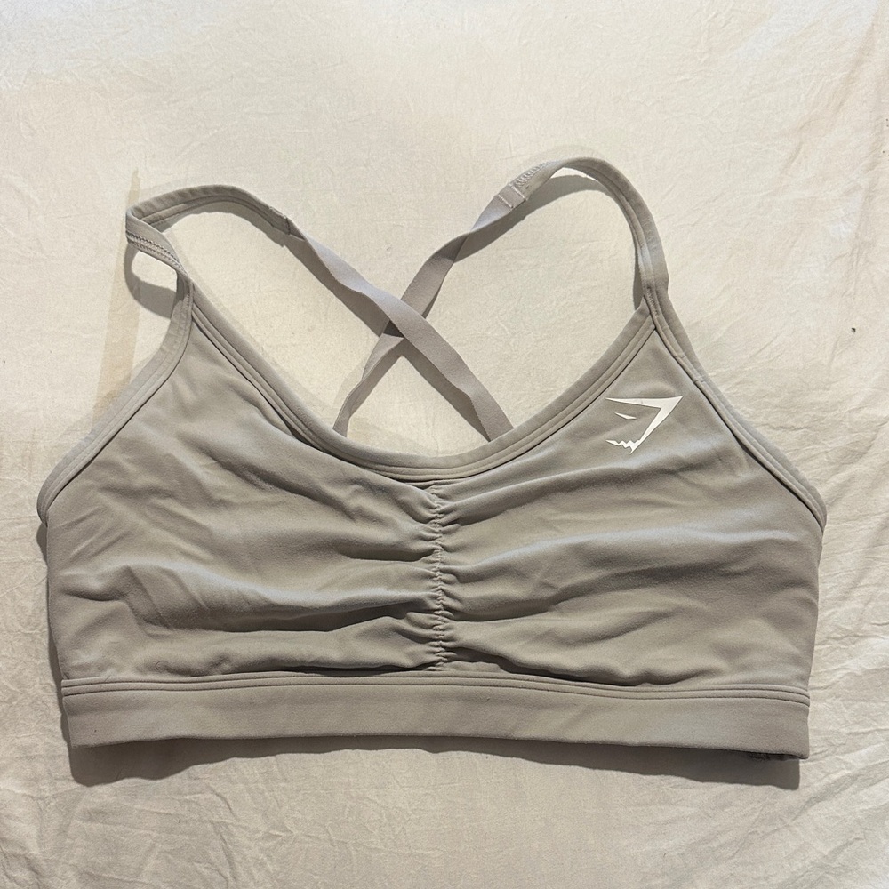 Gymshark Ruched Gray Sports Bra